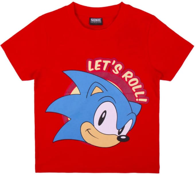 Sonic the Hedgehog t-shirt - rood - Maat 164 / 14 jaar