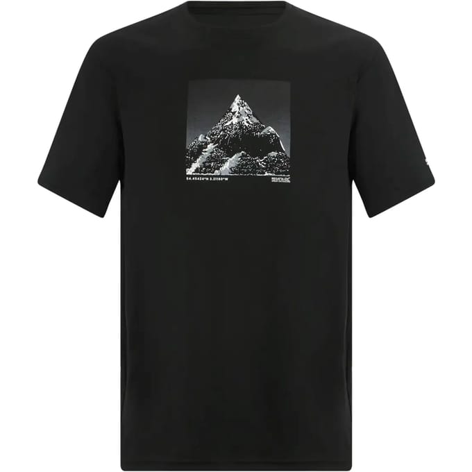 Heren Fingal T-shirt met korte mouwen en gemêleerde print