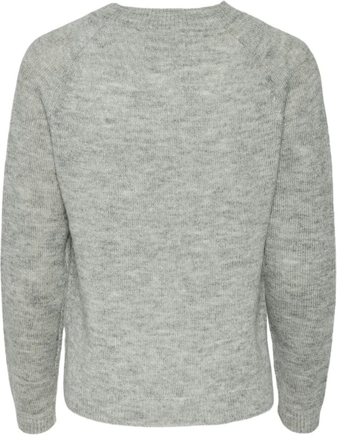 Pieces Pcjuliana Ls O-neck Lurex Light Grey | Grijs | Maat: M