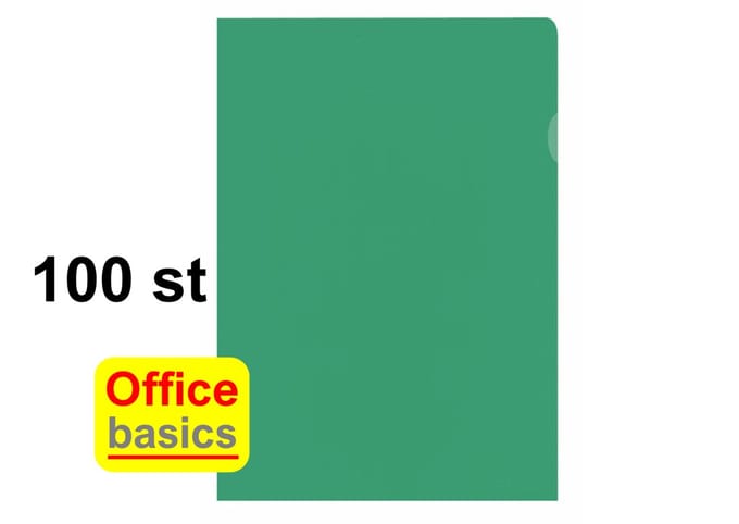 Insteekhoes L-map Office Basics - PP - 100 stuks - groen