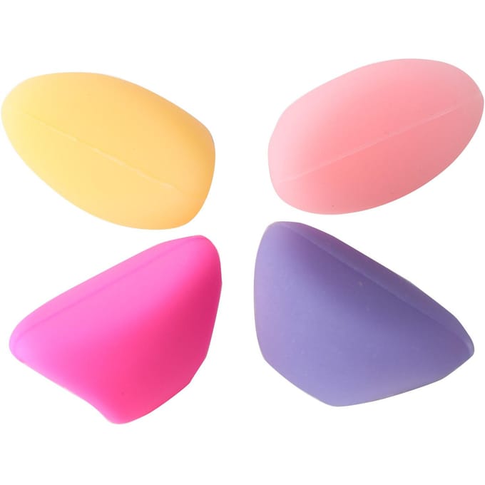 4 stuks Fluit Vingersteun Siliconen Blaasinstrument Accessoires Geel/Roze/Rozerood/Paars beige