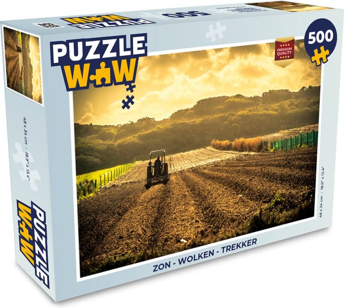 Puzzel Zon - Wolken - Trekker - Legpuzzel - Puzzel 500 stukjes