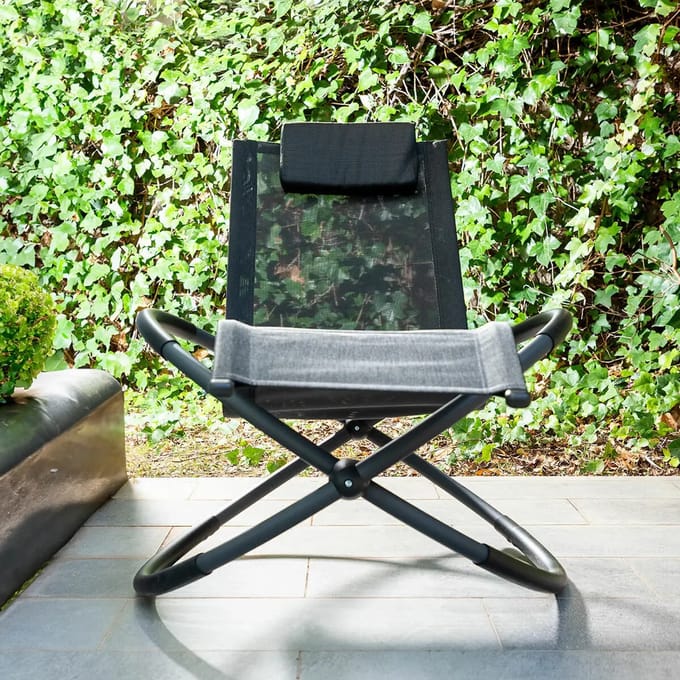 Schommelstoel - InnovaGoods - Rockorb - Opvouwbaar - Ergonomisch - Zwart zwart