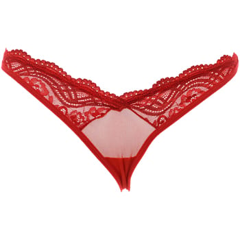 Verstelbare lingerie string met kanten detail 21684 dames