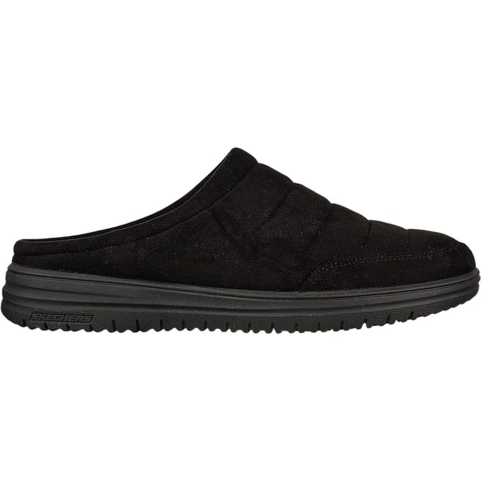 Skechers Relaxed Fit: Murette Garvanza Heren Muiltjes Van Microvezel In Het Zwart