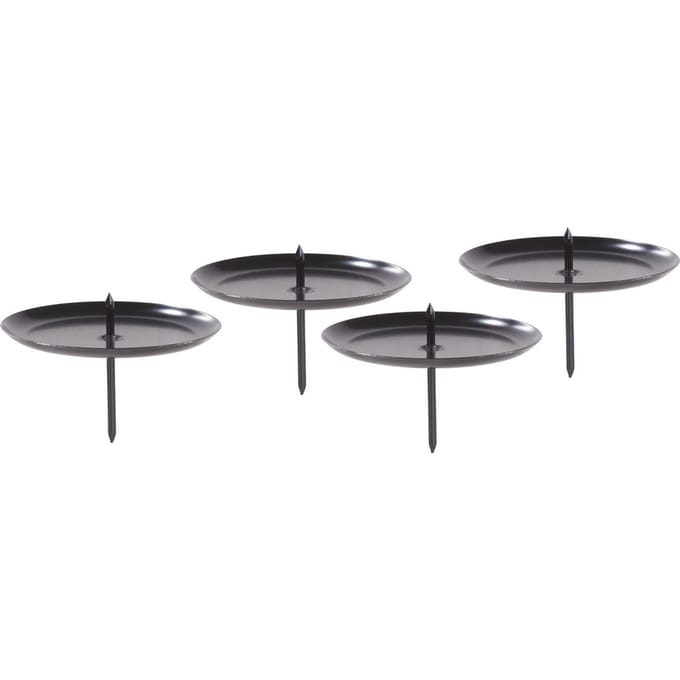 Candle holder "Klassieker" met Stekers - Zwart