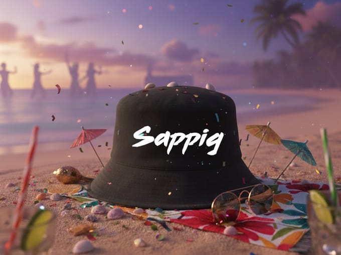 Sappig Bucket Hat | Black | Maat M