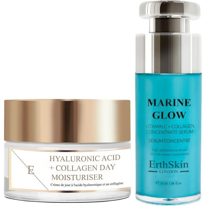 Marine Glow Vitamine C + Collageenconcentraat Serum 30ml + Hyaluronzuur & Collageen Dagcrème 50ml