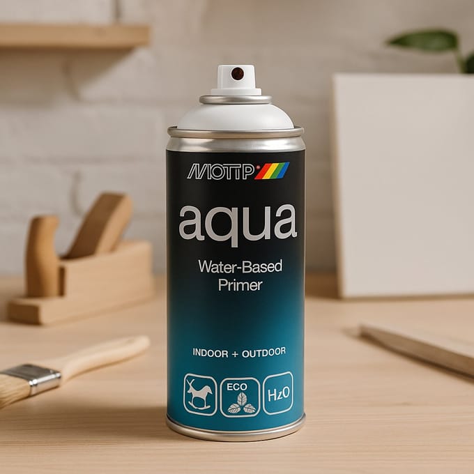 Motip - spuitprimer - AQUA Spray Primer - wit - 400 ml, sneldrogend