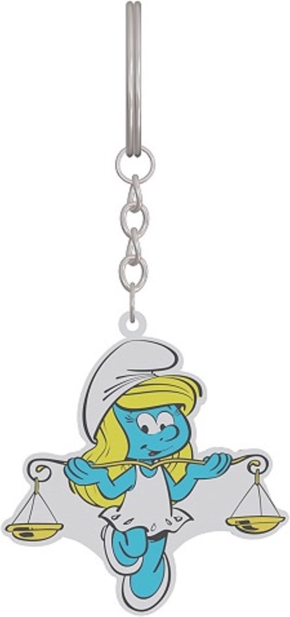 sleutelhanger smurf - Metaal - 6 cm - Smurfin weegschaal