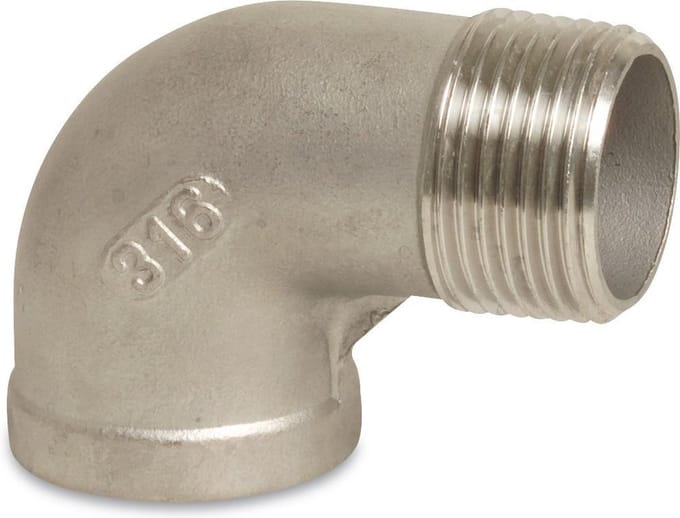 Profec Nr. 92 Knie 90° RVS 316 1/2" binnendraad x buitendraad