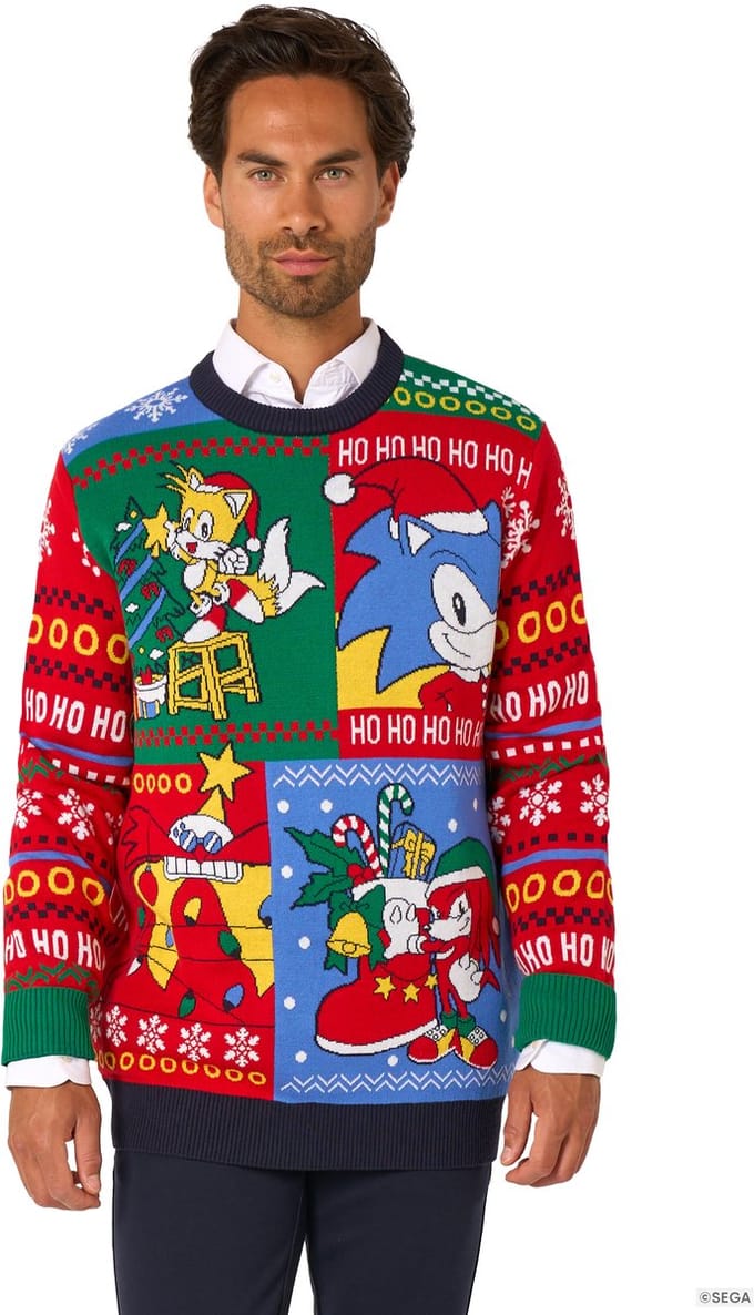 OppoSuits Sonic Sweater - Foute Kersttrui - Wollen Trui - Maat S