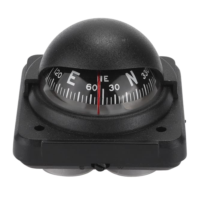 Boussole réglable Pliable Guide de pointage de direction de navigation Boule de guidage Support de tableau de bord pour Auto Voiture Bateau Camping-car