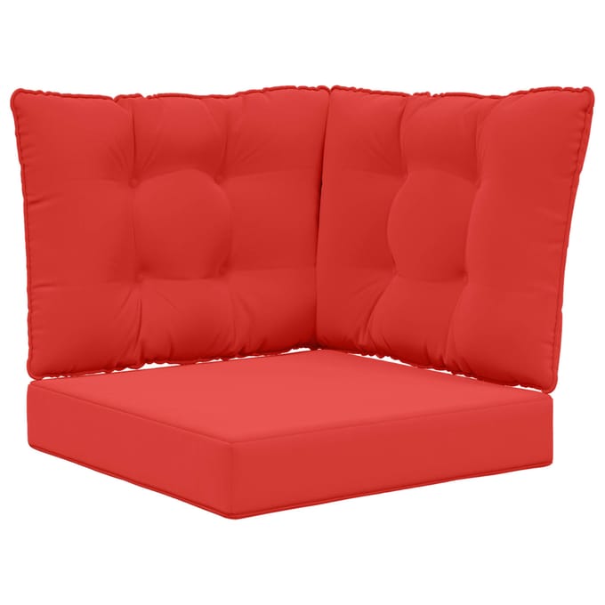 vidaXL - Buitenbankkussen - Polyester - Rood - 50,5 - x - 50,5 - cm