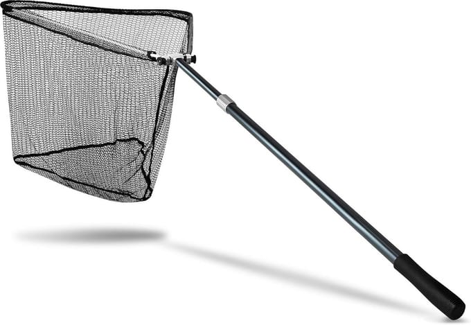 Telescopisch Schepnet - Visnet Inklapbaar - Roofvissen Vangen - Massieve Metalen Delen - 225 cm - Zwart