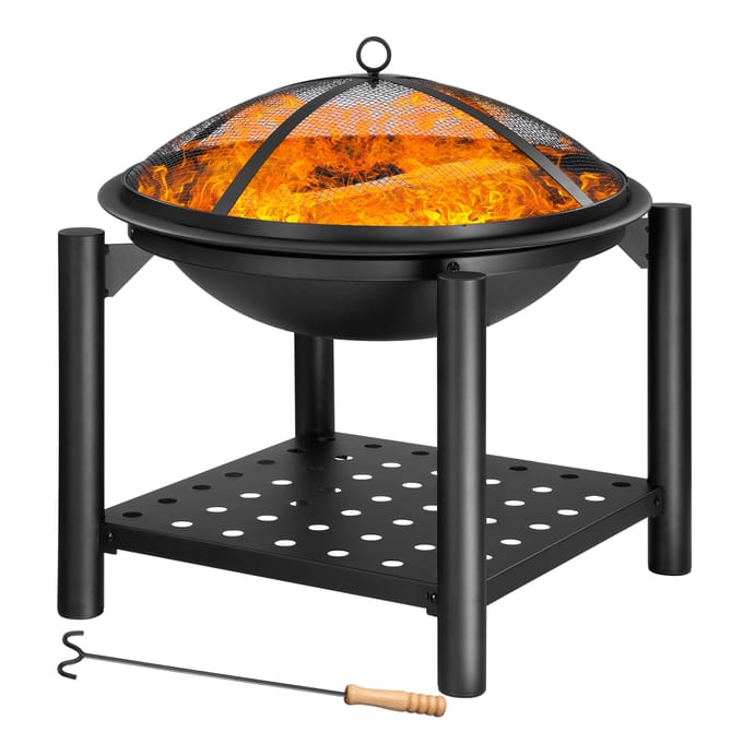 Gardebruk Vuurschaal - Ø55cm Pook Vonkrooster Deksel – Zwart