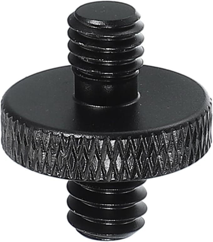 Tripod Schroefadapter 1/4" naar M6, Camera Mount Schroef, Dubbele Kop Converter voor Microfoonhouder en Magic Arms Accessoires