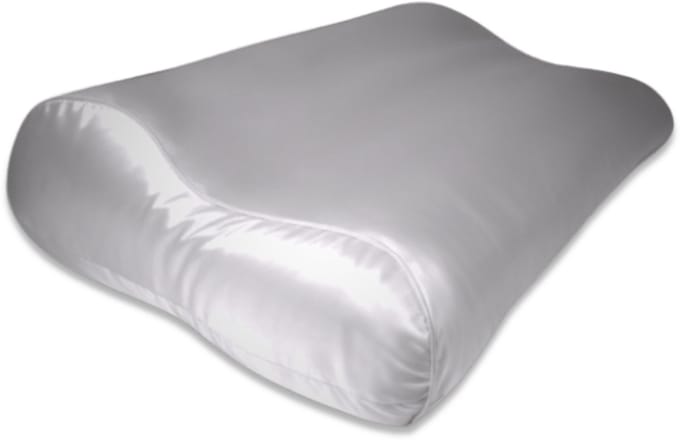 Zijden Kussensloop ergonomisch Pearl Grey - 19MM - Silk Heaven - 40x60cm