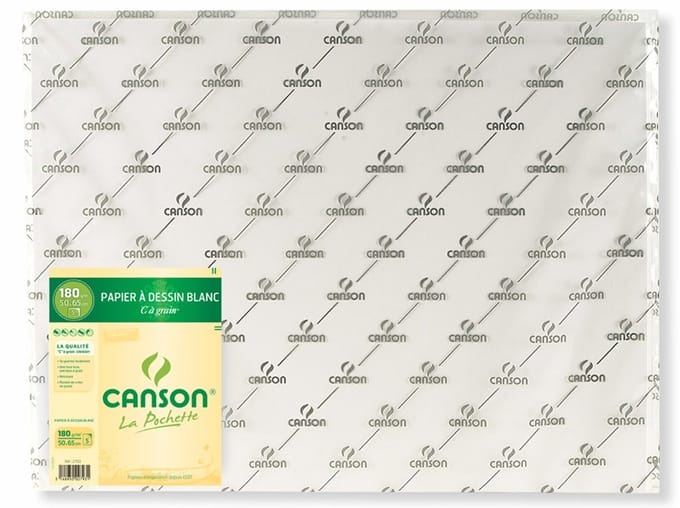 Cansontekenpapier greinstructuur, 180 g/m², 50 x 65 cm