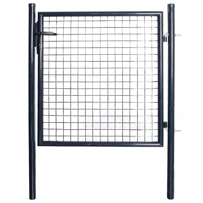 vidaXL - Tuinhek - van - gaas - gegalvaniseerd - staal - 100x100 - cm - grijs