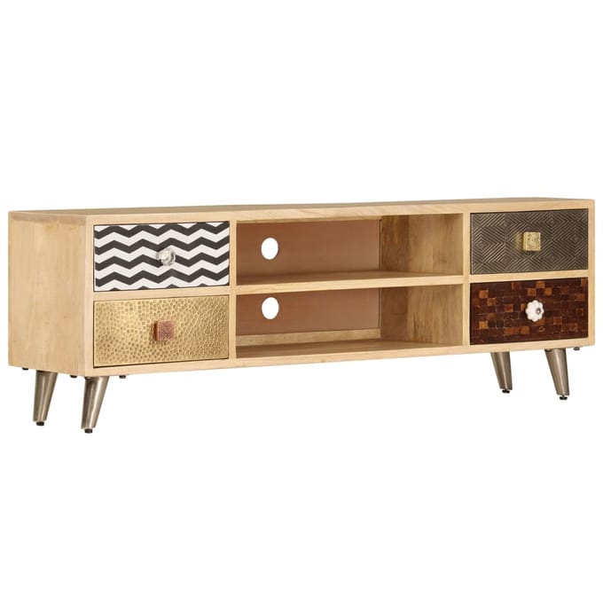 vidaXL - Tv-meubel - 120x30x40 - cm - massief - mangohout
