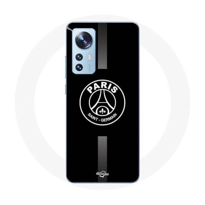 Coque - Xiaomi - 12X - Gris - Noir - Logo PSG Jordan gris