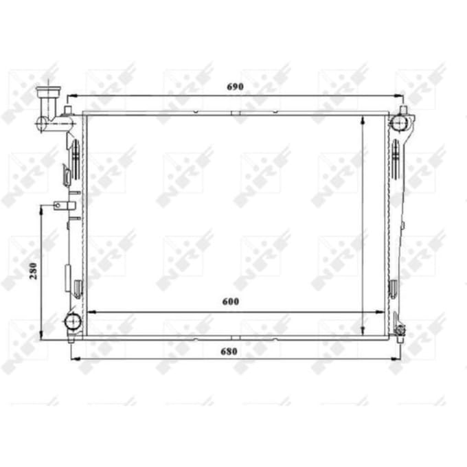 Radiator, motorkoeling NRF 53845