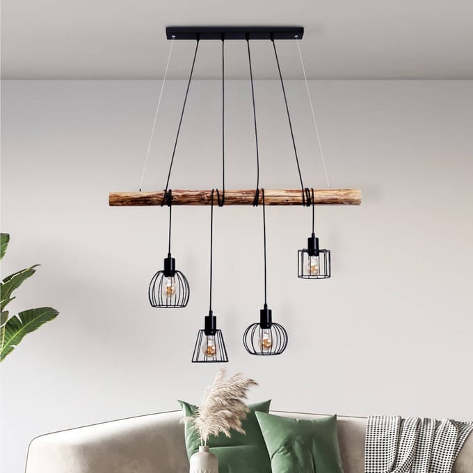 Näve Hanglamp Woodland 4-lamps kooikappen