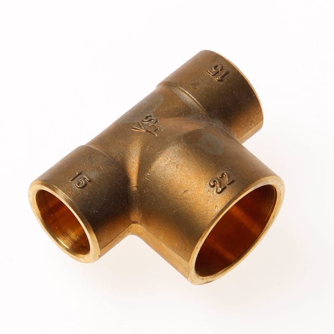 DPS Verloop t-stuk 15 x 22 x 15mm