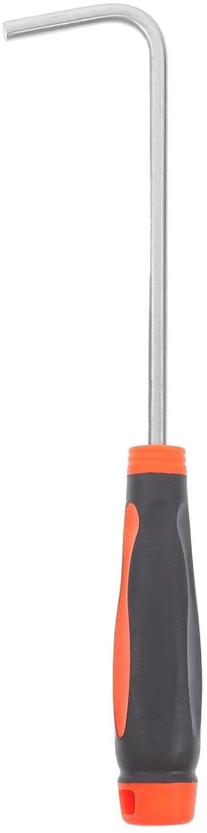 Putdekselhaak - Zware Hefhaak - Eenvoudig Tillen - Rubberen Handvat - 30 cm - Zwart