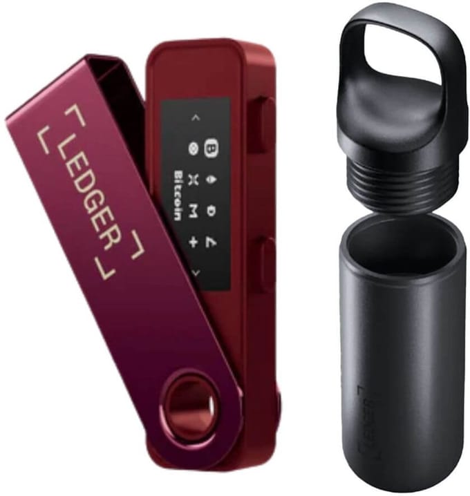 Ledger Nano S Plus Crimson Magenta + Pod - Hardware Wallet Bundel - Bluetooth - Originele Ledger Pod