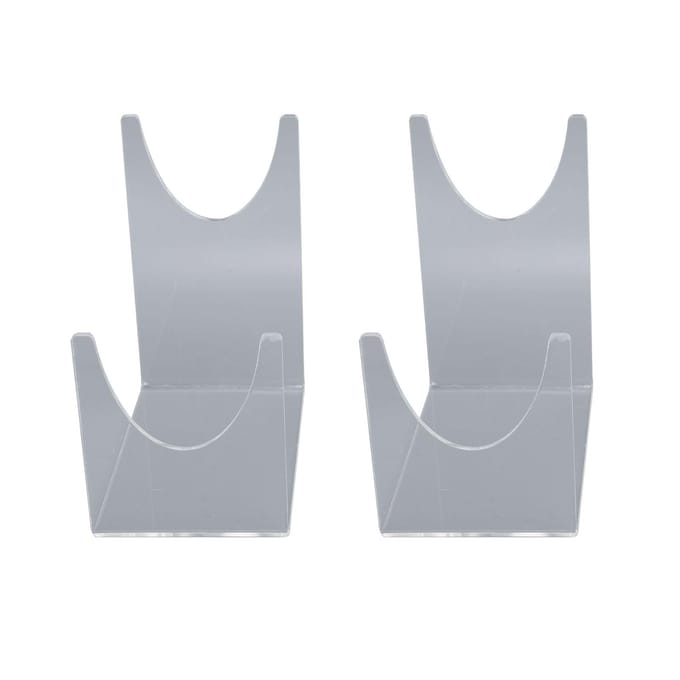 2 stuks Acryl Sjofar Standaard Helder Transparant Sjofar Standaard Stevige Sjofar Houder voor Huis Kantoor Decor gray