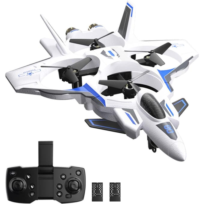 Afstandsbedieningsvliegtuig, 2,4 GHz 8K HD Headless EPP-afstandsbedieningsvliegtuig met hoogtebehoudgebaar 2 Battery Without Camera