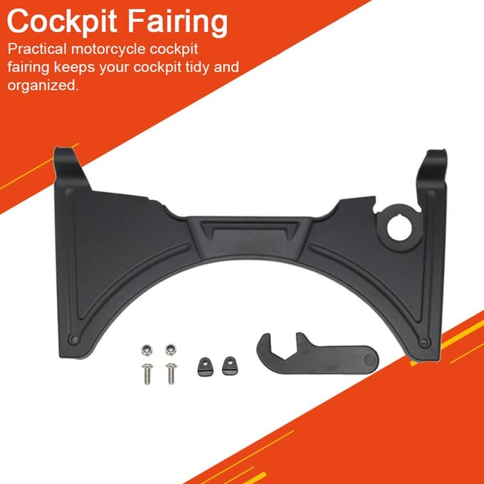 Bouclier de carénage de Cockpit, déflecteur de courant ascendant, becquet de vent, accessoires modifiés pour moto black