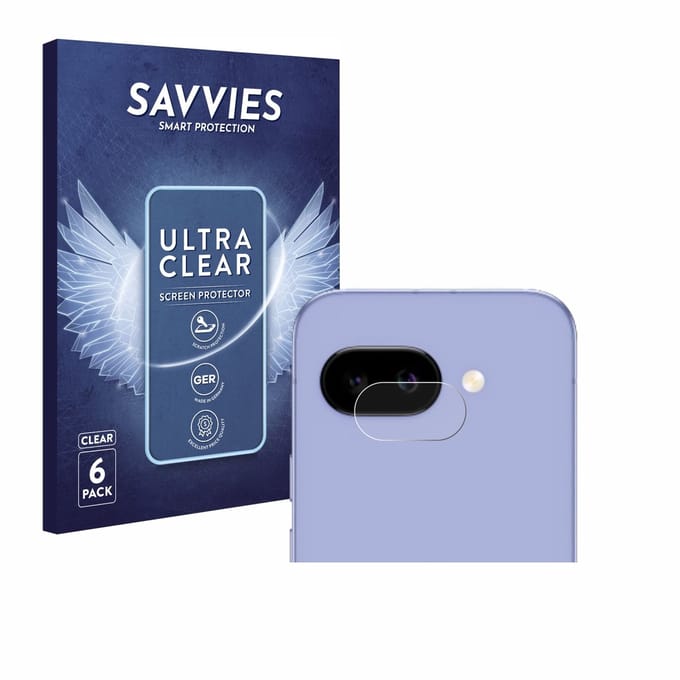 Savvies - Screenprotector voor Google Pixel 9a (ALLEEN Camera Lens) - Folie Beschermfolie transparant 6 Stuks