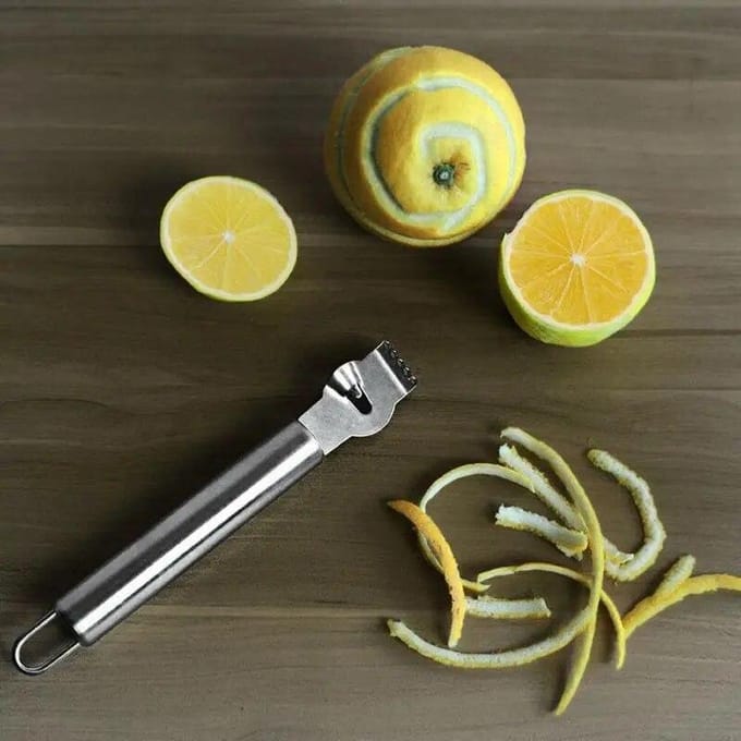 Éplucheur de citron râpe à Zester de citron en acier inoxydable, râpe à citron vert Orange, couteau à éplucher, outils de Bar de cuisine, accessoires argenté