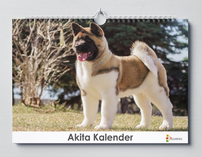 Huurdies - Verjaardagskalender - Akita - A4