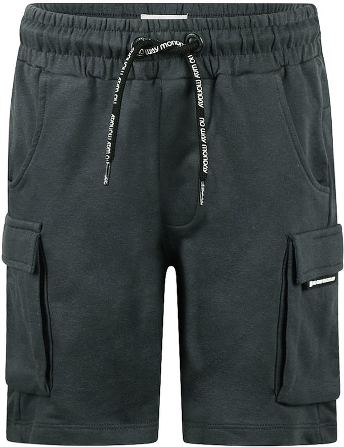 No Way Monday Jongens Short Antraciet maat 146