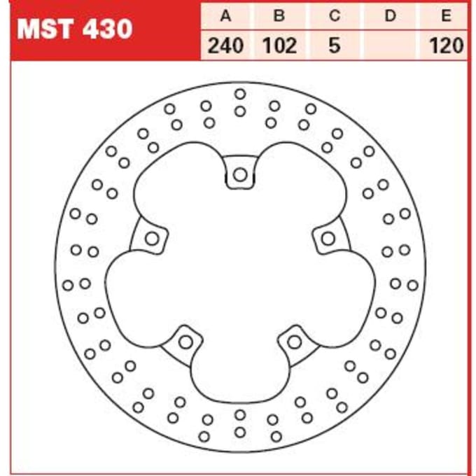 Remschijf TRW MST430, 1 Stuk