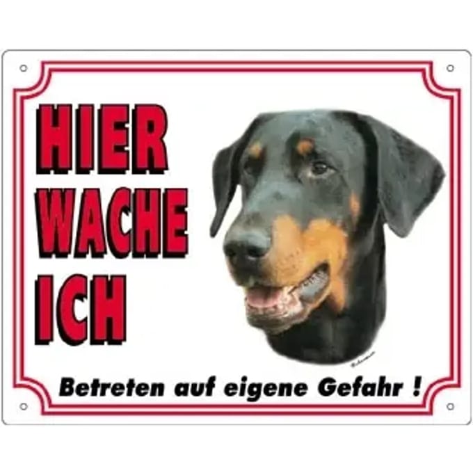 Hond aanwijsbord Nobby Pet Dobermann