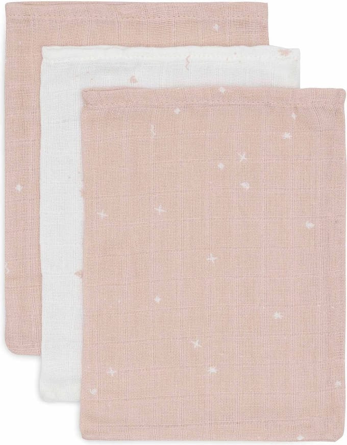 Jollein Hydrofiel Washandje 15x20cm Twinkling Wild Rose (3pack)