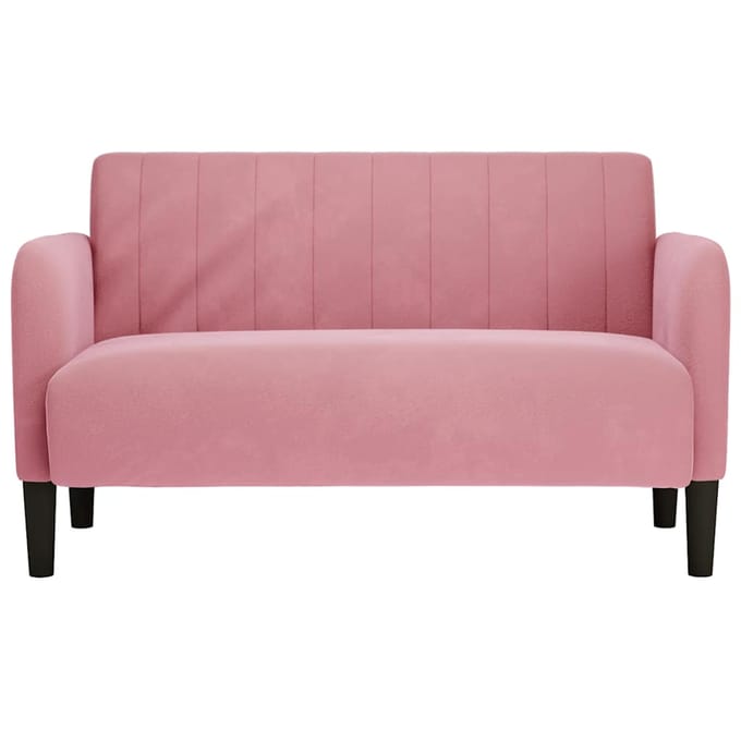 vidaXL - Loveseat - bank - 109 - cm - fluweel - roze