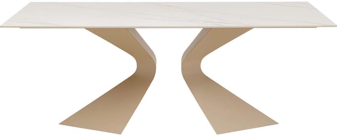 Eettafel Gloria 200x100cm macchiato keramiek wit Kare Design