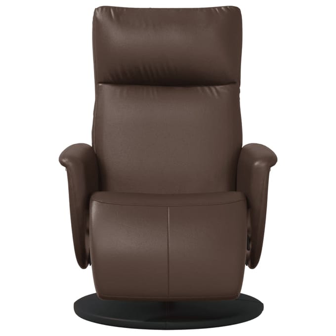 vidaXL - Fauteuil - verstelbaar - met - voetensteun - kunstleer - bruin