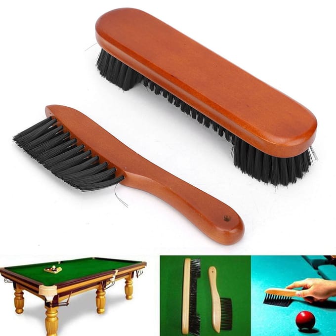 2 stuks Pool Biljart Snooker Tafel Borstel Haar Veeg Rail Schoon Gereedschap Schoonmaakset Accessoires brown