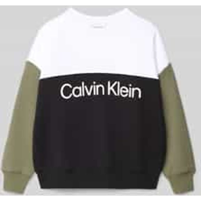 Sweatshirt met labelprint