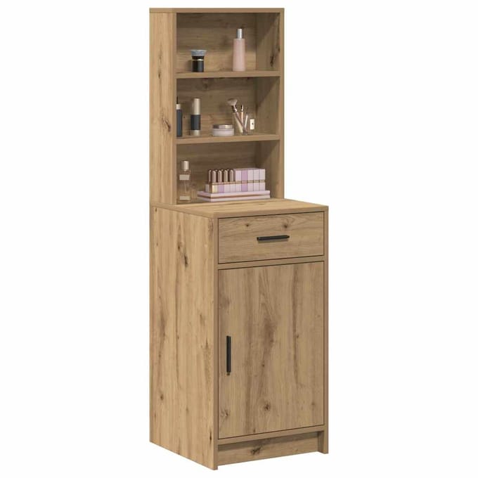 vidaXL - Highboard - Artisan - Eiken - 41 - x - 40 - x - 135 - cm - Bewerkt - hout