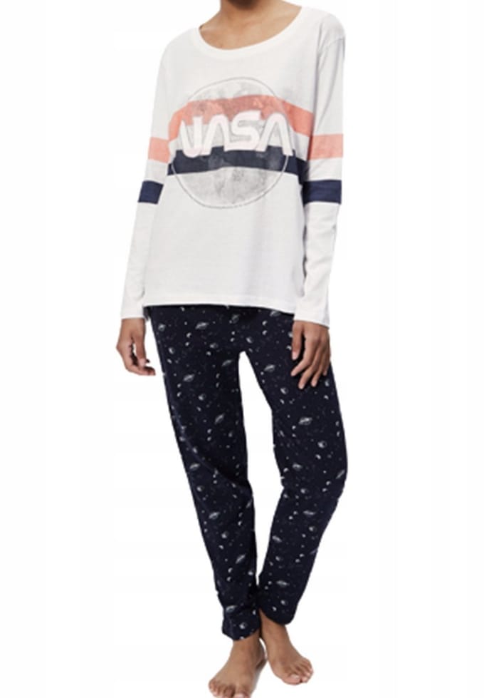 Nasa vrouwen pyjama grijs - zwart - Maat L