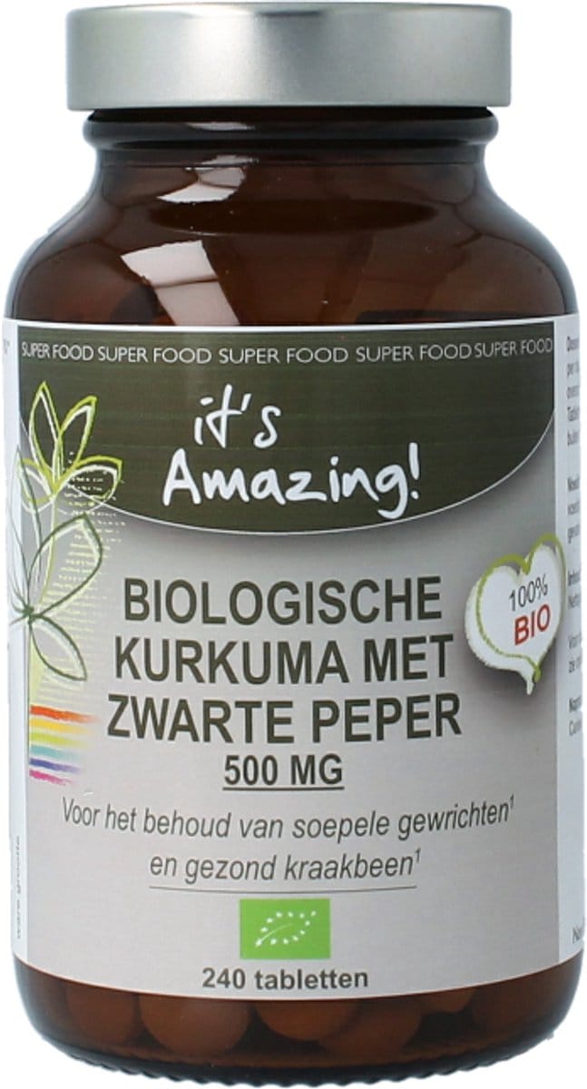It's Amazing Kurkuma zwarte peper bio 240 Tabletten