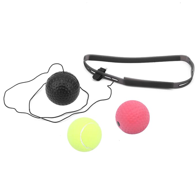 Boksen Reactiebal Sanda Trainingsuitrusting Siliconen Vochtafvoerende Hoofdband PU Rubberen Bal pink